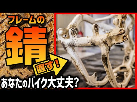 【劇的ビフォーアフター】バイクのフレームにサビが大量発生！途方にくれるも突貫塗装でレストアに挑戦！　#OGAチャンネル #ベルハンマー #メタルグリス