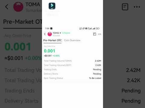 Tomarket Toma Token Listing price #toma #listing #gateio