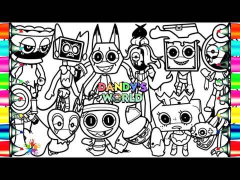 DANDY's WORLD [ROBLOX] Coloring Pages / How To Color Twisteds Jumpscares Part 2 / NCS Music