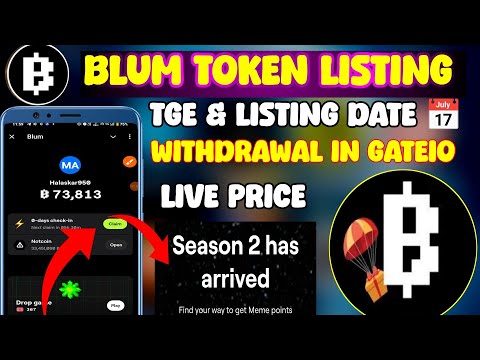 Blum Listing & TGE Date Confirm l Blum token Live Price l Blum Season 2 Biggest Update