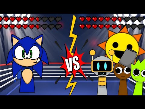 All Sprunki vs Shin Sonic Sprunki meme battle animation