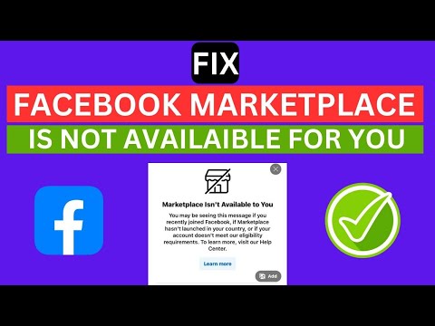 How To Fix Facebook Marketplace Isn't Available For You | Strp by Step Guide (2024)