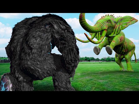 Dinosaur Attack |The Battle: King Kong VS Elephant | New Hollywood Movie #2024 |Jurassic Park 4 #200