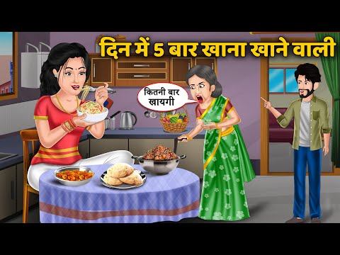 दिन में 5 बार खाना खाने वाली : Hindi Kahaniyan | Saas Bahu Stories in Hindi | Bedtime Story