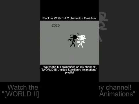 Black Vs White Stick Fight Animation Evolution (2020/2023)  #stickman #shorts #folioscope #animation