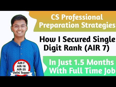 CS Professional Preparation Strategies | December 2023 | Learn with Aman #icsi #cs #csprofessional