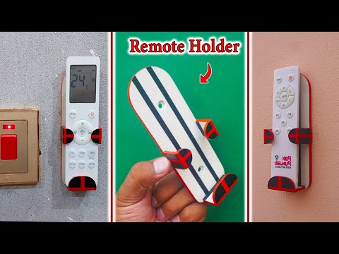 How To Make A Wall Remote Holder At Home | Universal AC & TV Remote Holder DIY | DIY Remote Holder