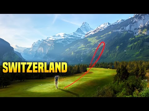 Switzerland golf courses have INSANE views