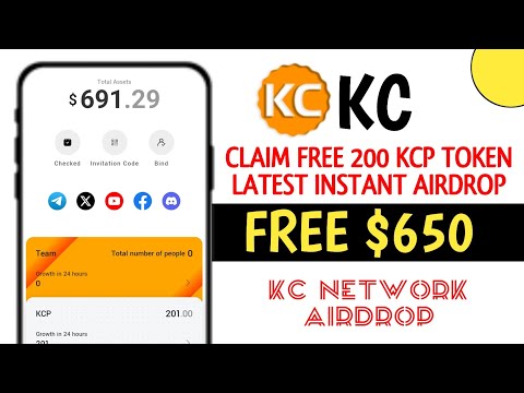 Free Claim Instant 200 KCP KC Network Token worth $680 FCFS KC Airdrop