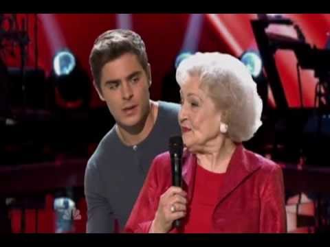 Betty White & Zac Efron sings on The Voice (HD)