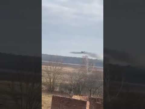 attack helicopter firing Rockets. #shorts #ukraine #russia #mi24 #mi35 #nowar