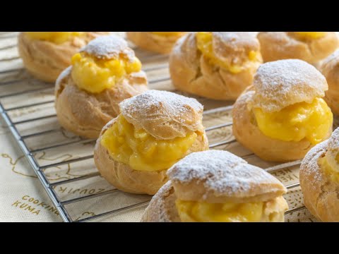 Easy Cream Puffs with Custard Creamy Corn Filling 💛 奶油玉米泡芙 [My Lovely Recipes]