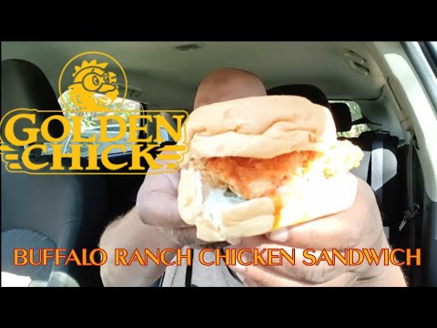 GOLDEN CHICK BUFFALO RANCH CHICKEN SANDWICH #foodreview #texaschicken #cowboys #dallas #instareels