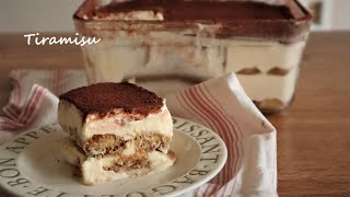 TIRAMISU 정말 완벽한 티라미수!  (노오븐, 노젤라틴,꿀팁재료 한가지) #tiramisu