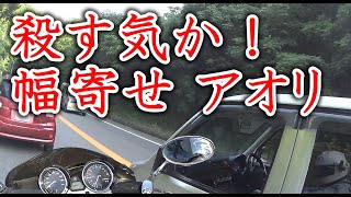 あおり運転！トンネル内で妨害運転。バイクに幅寄せ！【XJR1300】 殺す気か！ホンダ-バモス