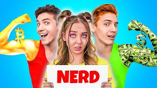 JOCK Vs NERD STUDENT | RICH POPULAR VS BROKE UNPOPULAR - Funny Situations by Challenge Accepted