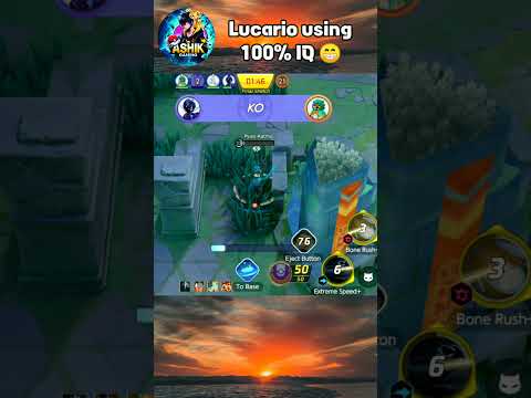 Lucario using 100% Brain 😁|| Pokemon unite