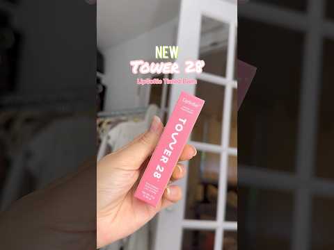 NEW #tower28 LipSoftie Tinted Lip Balm 🍉🥝 #swatches #lipbalm #tryon #newmakeup #skincare #shorts