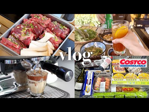 (ENG CC) Korean BBQ in My Backyard! Galbi & Highball Recipe, Costco Shop with Me! Seattle Diaries