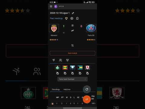 AS Monaco vs Paris Saint Germaine low effort prediction.French Ligue 1 simulation.