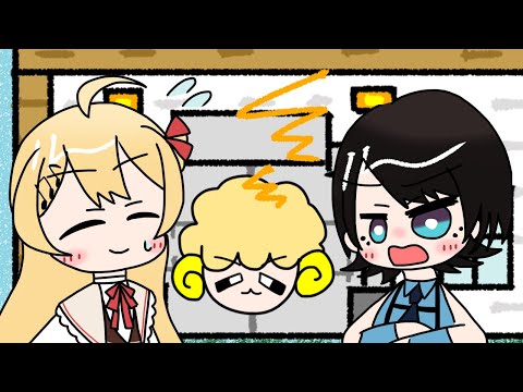 【手描き】スバルママの家で羊とイタズラする奏ちゃん/音乃瀬奏/大空スバル/鷹嶺ルイ/大神ミオ /ホロライブ