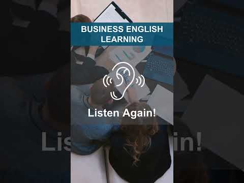 Listening! / Business English Phrase #businessenglish  (006)