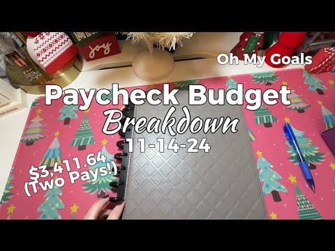 Budget With Me - 2 Paychecks to Catch Up & Close to the Christmas Club Cash-Out! | Oh My Goals