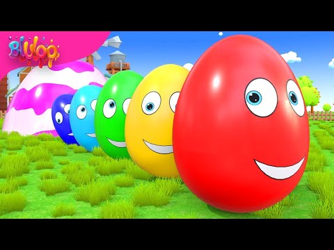 Surprise Eggs Kids Song | Colorful Eggs | BluLoo Nursery Rhymes & Kids Songs