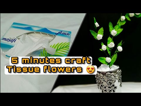 Tissue  Flowers craft /  Link👇