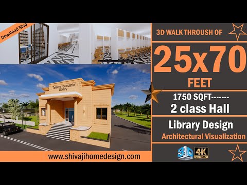 Stunning 3D Walkthrough of a Modern Library Immersive Architectural Visualization#shivajihomedesign