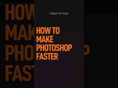 How to make photoshop 10x Faster #shorts