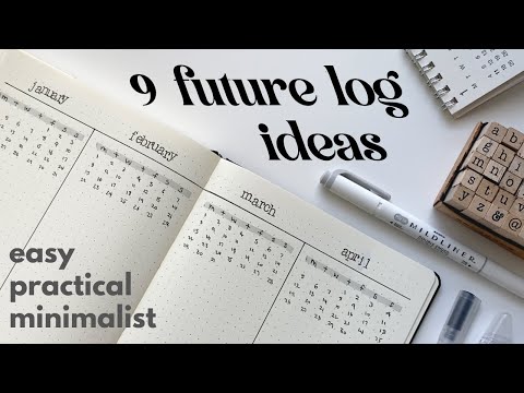 9 simple + minimalist future log ideas for your bullet journal!