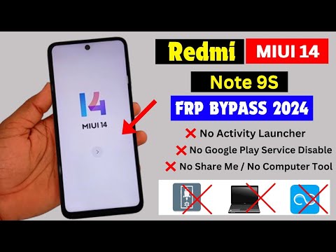 Redmi Note 9s MIUI 14 Frp Bypass 2024 New Method || Redmi Note 9s Reset Google Account Without Pc