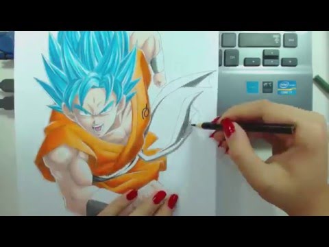 Speed Drawing - Goku SSGSS (Dragon Ball)