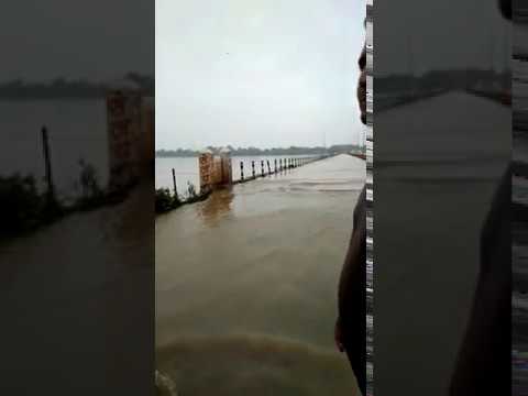 Shivnarayan bridge. Mahanadi river in rigorous mood.