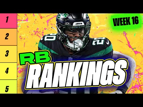 🔥 NEW TOP 36 RB RANKINGS for Week 16 Fantasy Football 🚀 | Fantasy Football Rankings