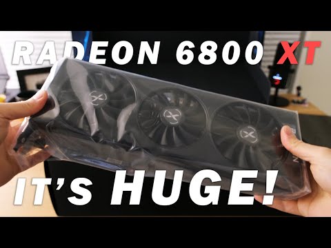 XFX Merc 319 Radeon RX 6800 XT Unboxing at my desk