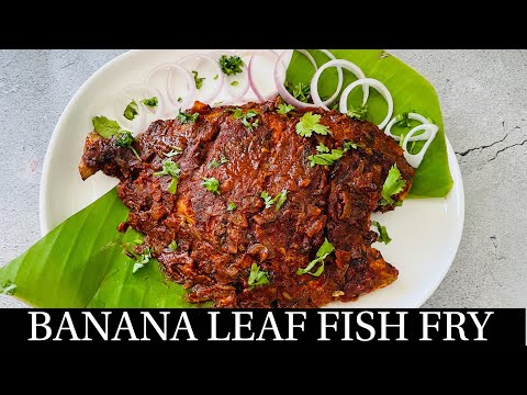 Recheado Pomfret Fry In Banana Leaf | Recheado Fish Fry | Goan Fish Fry | Goan Recipes- By Natasha