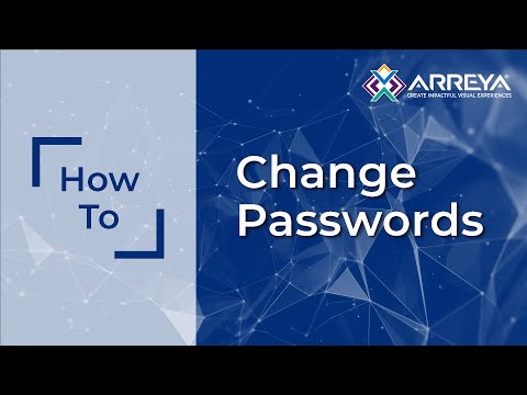 How to: Update your Arreya Account Password