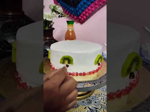 Mango flavored "fruit cake" #pushpa2 #fruitcake #viralsong #cakedecorating