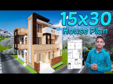 Ghar Ka Naksha | 15x30 House Plan |  15 By 30 Home Design Whatapp No.+917014381214