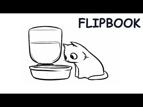 Флипбук КОТ удивлен / Flipbook cat is surprised / animation / Flipbook for kids / cat and bubble