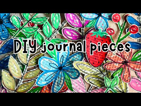 Make FLORAL COLLAGE FODDER with Book Pages for Junk Journals | Collage Fodder Ideas