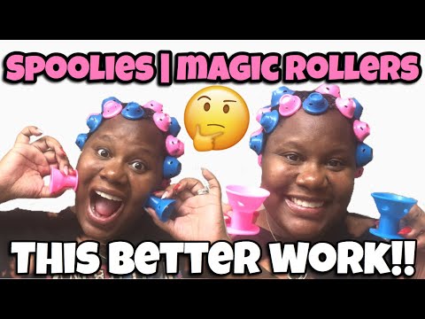 SPOOLIES ON NATURAL HAIR | MAGIC ROLLERS ON TYPE 4 NATURAL HAIR | WAS THIS LOOK A PASS OR FAIL!!