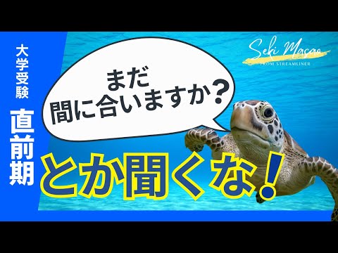 関 正生【大学受験／直前期の受験生へ】受験生が口にする「まだ間に合いますか？」には意味がない　№298