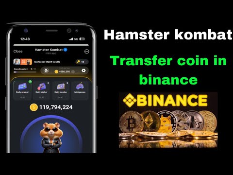 How to transfer hamster coin in binance | hamster kombat coin redeem kaise kare |  binance exchange