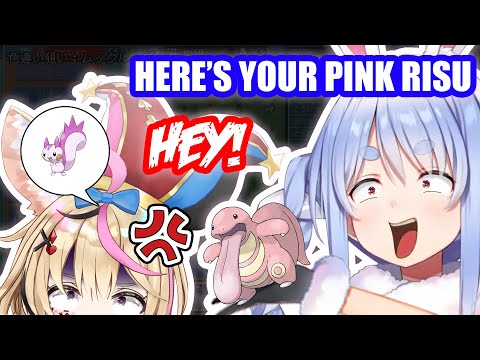 Pekora tries her Best to Steal Polka's Shiny Pachirisu 【Hololive English Sub】