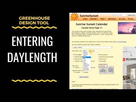 Entering Daylength Into The Greenhouse Design Tool