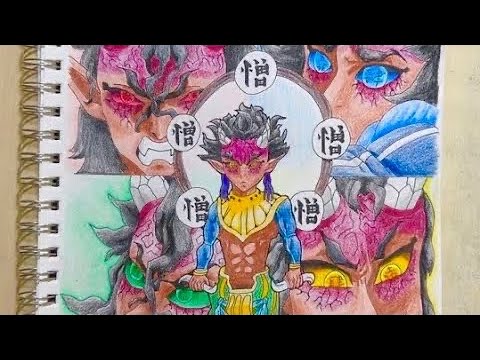 Drawing Hantengu's Clones from Demon Slayer (Kimetsu no Yaiba) PART 2