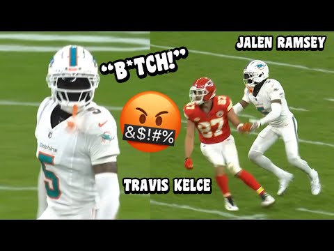 Travis Kelce ‘LOCKED UP’ Vs Jalen Ramsey 🥵 (TE Vs DB) Chiefs Vs Dolphins 2023 highlights